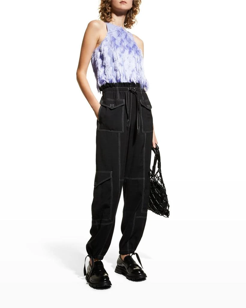 商品Ganni|Paper Bag Waist Cargo Pants,价格¥1115,第3张图片详细描述