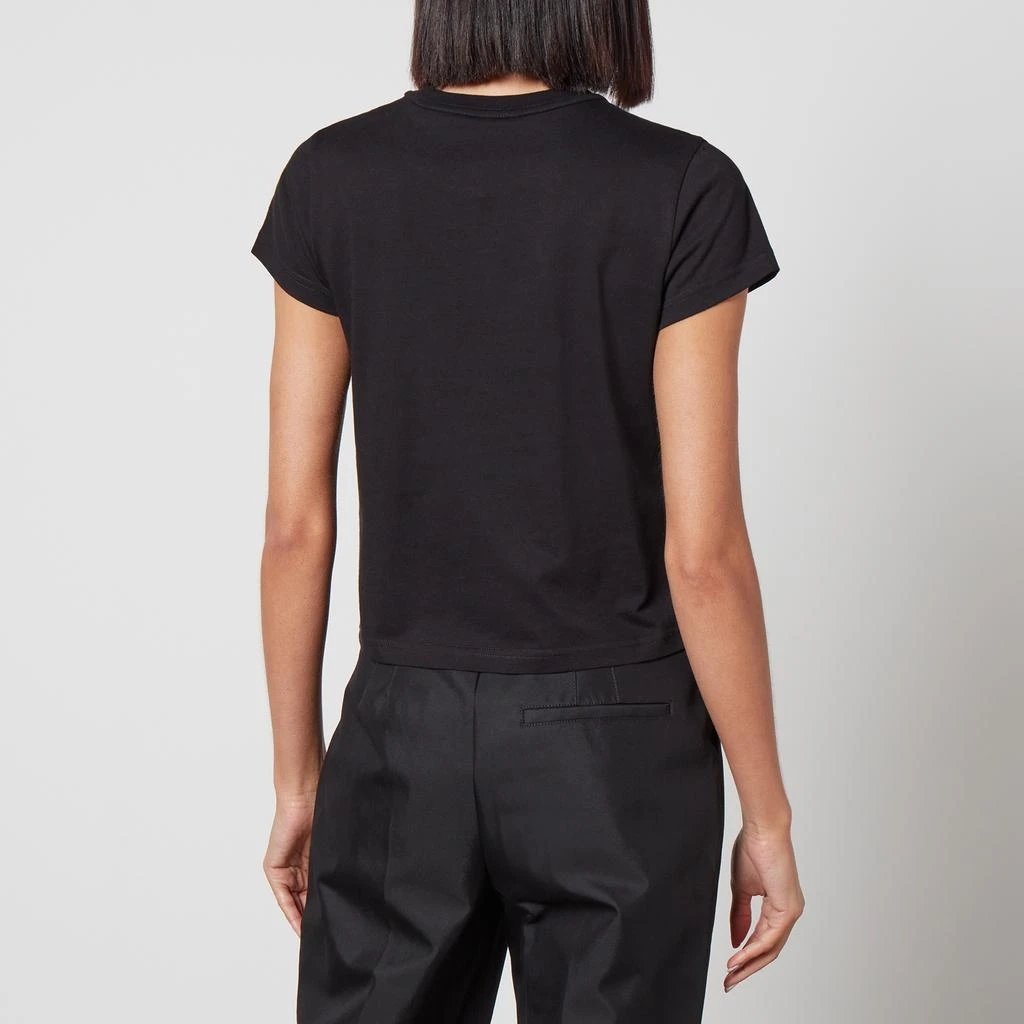 商品Alexander Wang|Alexander Wang Women's Essential Jersey Shrunk Tee With Puff Logo And Bound Neck - Black,价格¥644,第2张图片详细描述