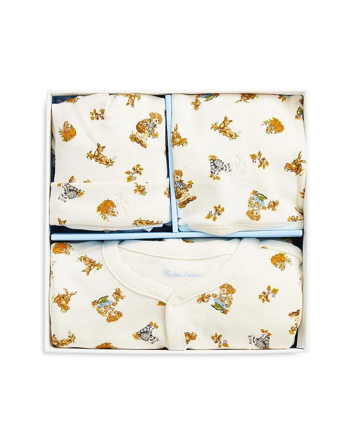 商品Ralph Lauren|Boys' Polo Bear Cotton 3 Piece Gift Set - Baby,价格¥288,第1张图片