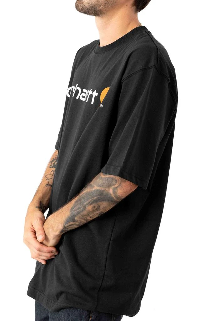 商品Carhartt|(K195) Signature Logo S/S T-Shirt - Black,价格¥178,第2张图片详细描述
