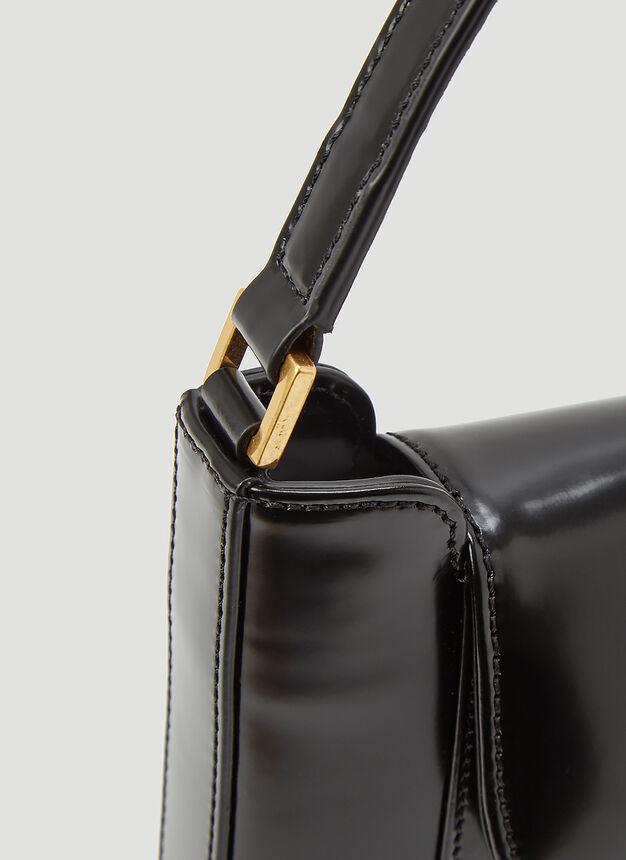 Miranda Semi-Patent Shoulder Bag in Black商品第5张图片规格展示