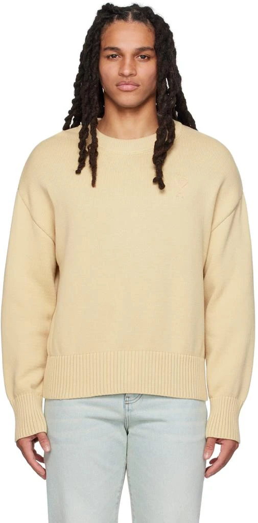 商品AMI|Beige Ami de Cœur Sweater,价格¥1216,第1张图片