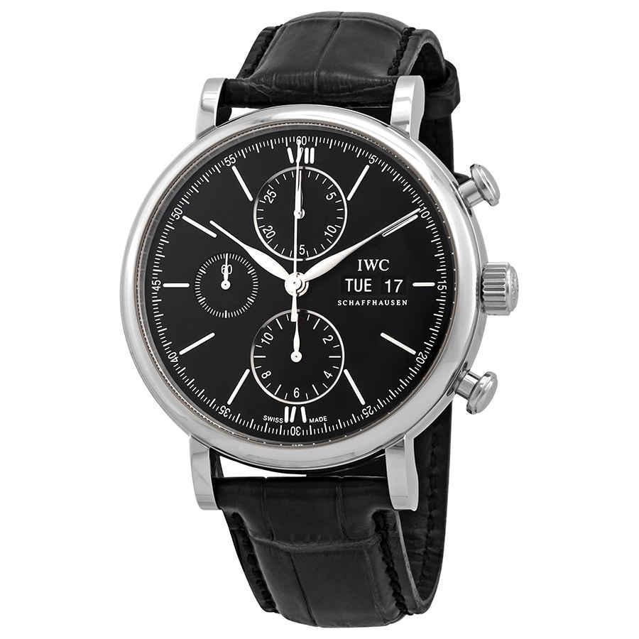 商品IWC Schaffhausen|Portofino Chronograph Automatic Black Dial Mens Watch 3910-29,价格¥37059,第1张图片