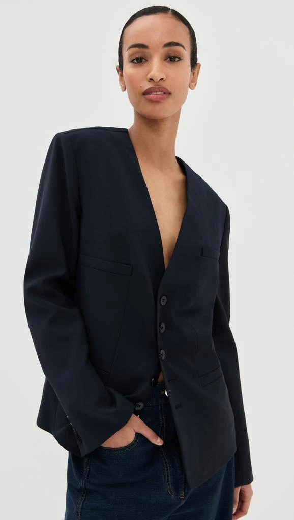 商品Tibi|Tropical Wool Collarless Blazer,价格¥5931,第1张图片