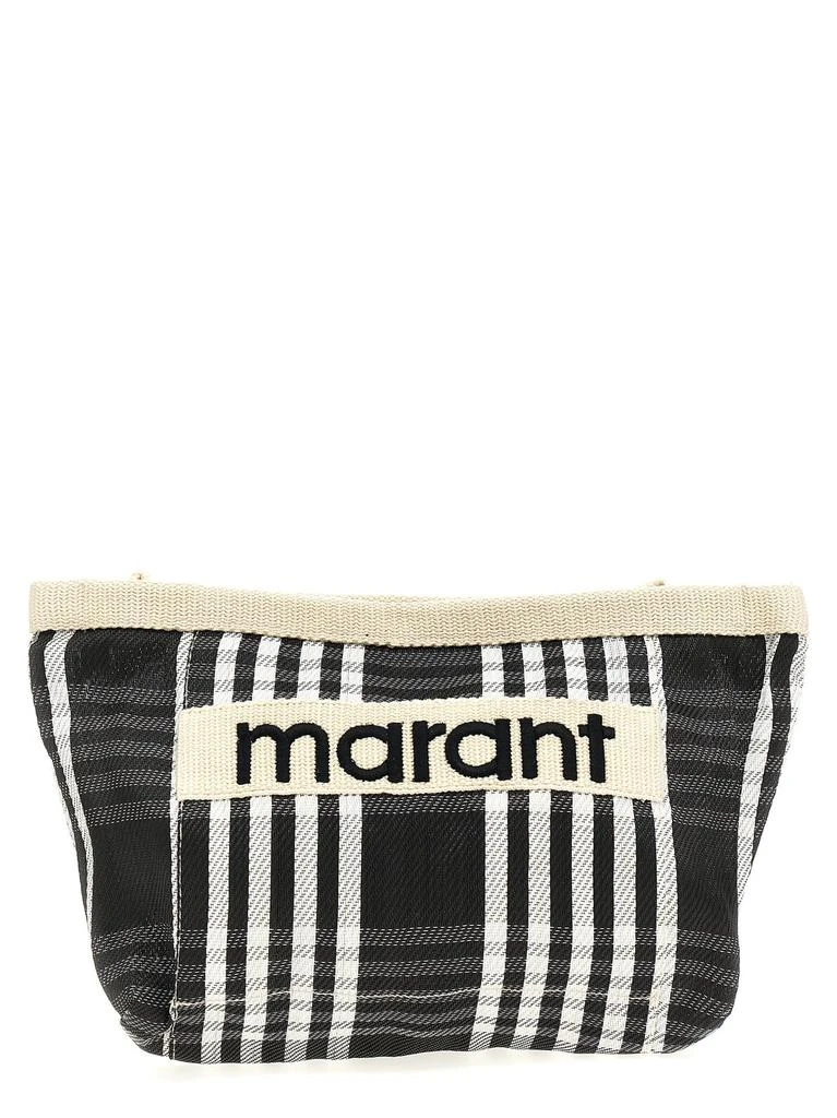 商品Isabel Marant|Isabel Marant Logo Patch Striped Clutch Bag,价格¥846,第1张图片