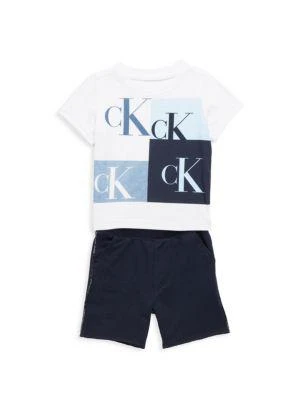 商品Calvin Klein|Baby Boy's 2-Piece Logo T-Shirt & Shorts Set,价格¥103,第1张图片