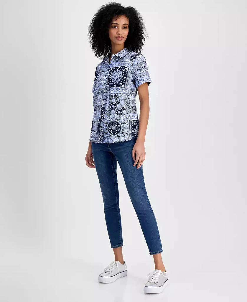商品Tommy Hilfiger|Women's Striped Cotton Camp Shirt,价格¥267,第2张图片详细描述