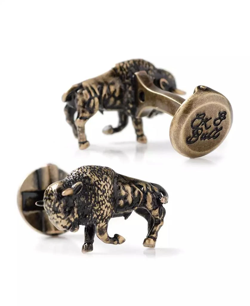 商品Ox and Bull Trading Co.|Men's Antique-like Bison Cufflinks,价格¥2221,第2张图片详细描述