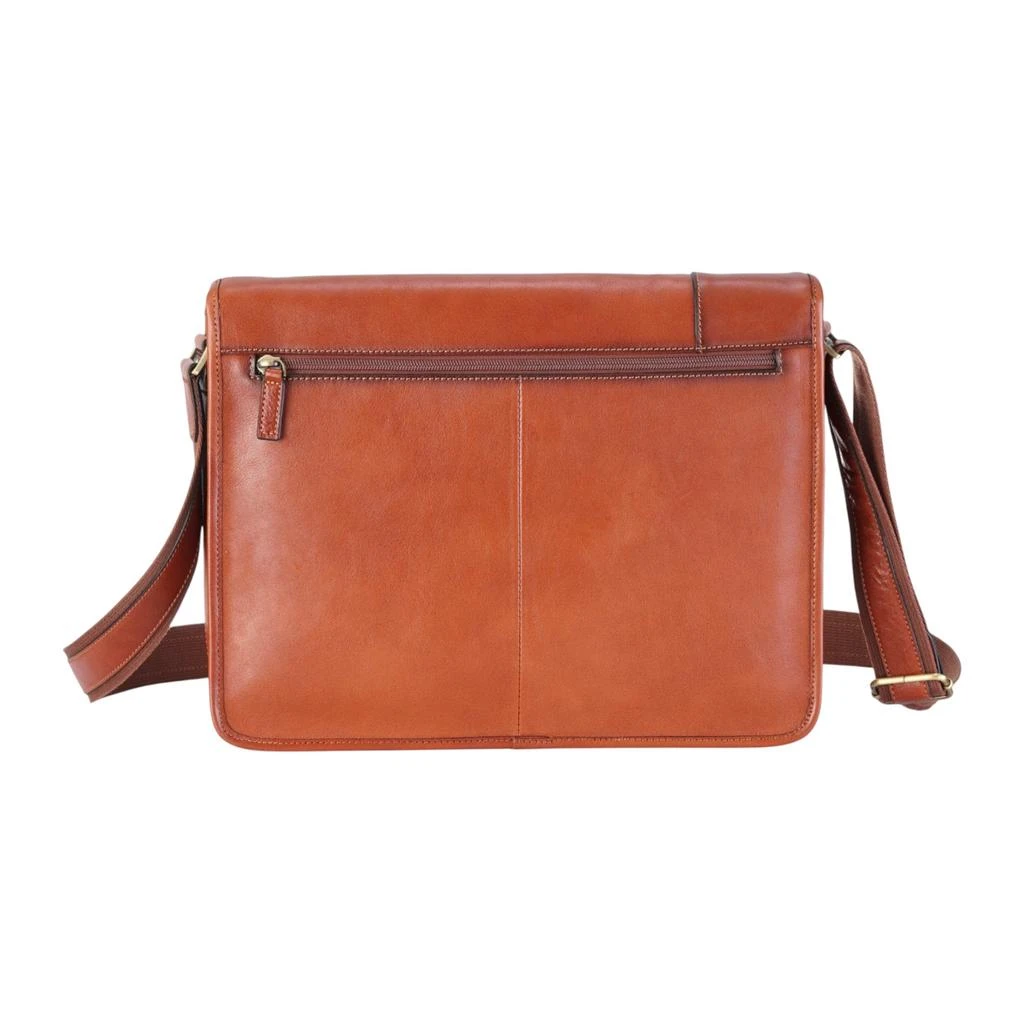 商品Infinity Leather|Genuine Leather Tan Laptop Satchel Messenger Shoulder Bag - Astor,价格¥1329,第4张图片详细描述