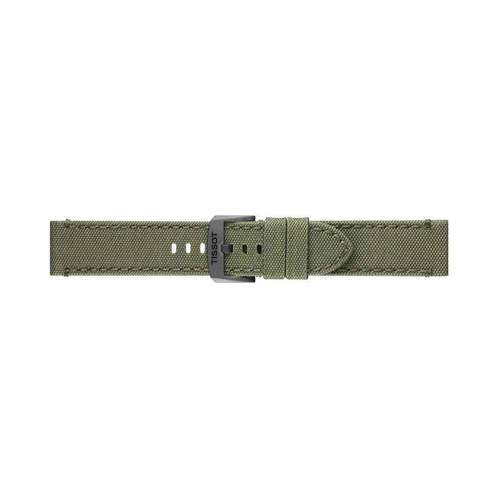 商品Tissot|Men's Swiss Gent XL Green Fabric Strap Watch 42mm,价格¥1319,第2张图片详细描述