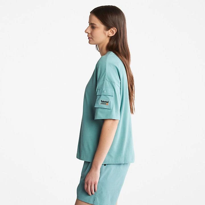 商品Timberland|Progressive Utility Pocket T-Shirt for Women in Teal,价格¥185,第4张图片详细描述