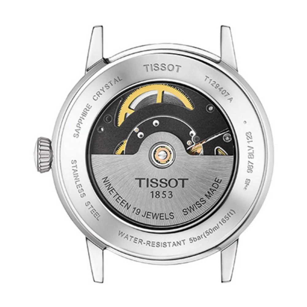 商品Tissot|Men's Swiss Automatic Classic Dream Brown Leather Strap Watch 42mm,价格¥3597,第3张图片详细描述