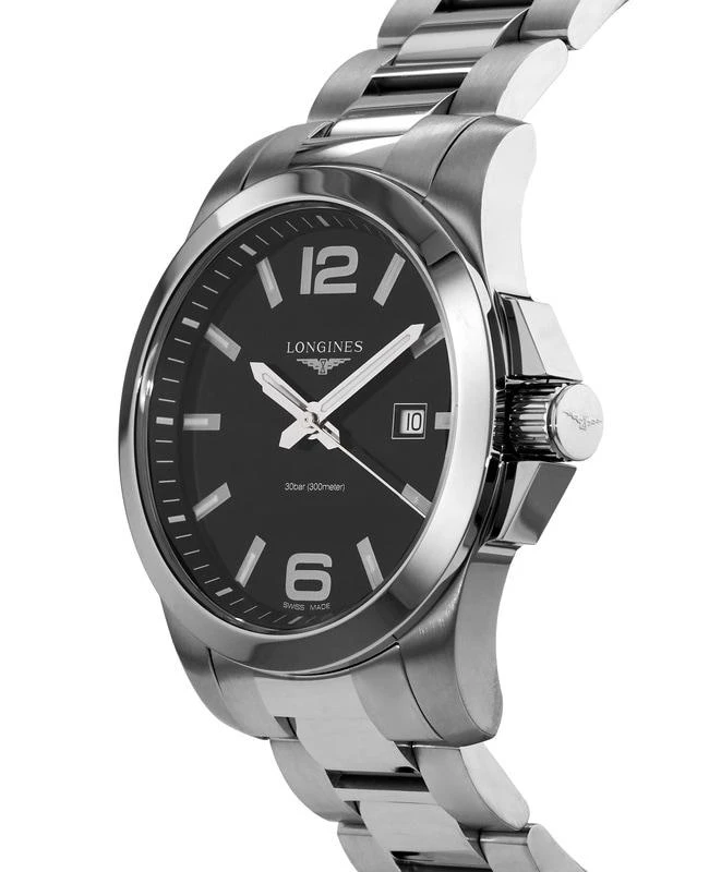 商品Longines|Longines Conquest Quartz Black Dial Steel Men's Watch L3.760.4.56.6,价格¥6179,第3张图片详细描述