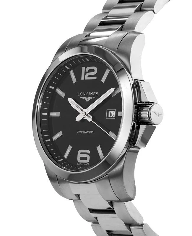 商品Longines|Longines Conquest Quartz Black Dial Steel Men's Watch L3.760.4.56.6,价格¥5596,第3张图片详细描述