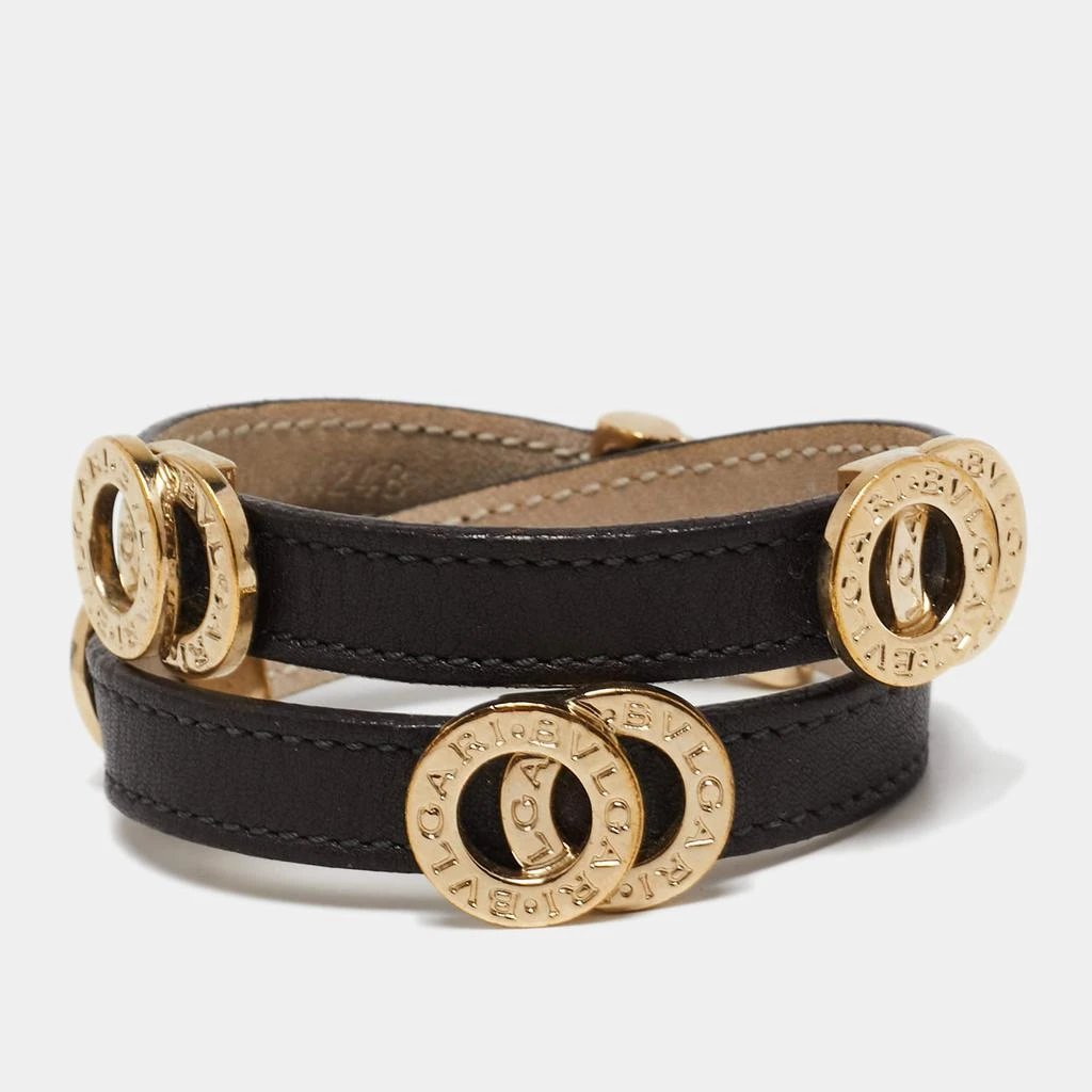 商品[二手商品] BVLGARI|Bvlgari Interlocking Rings Brown Leather  Double Coiled Bracelet,价格¥1397,第1张图片