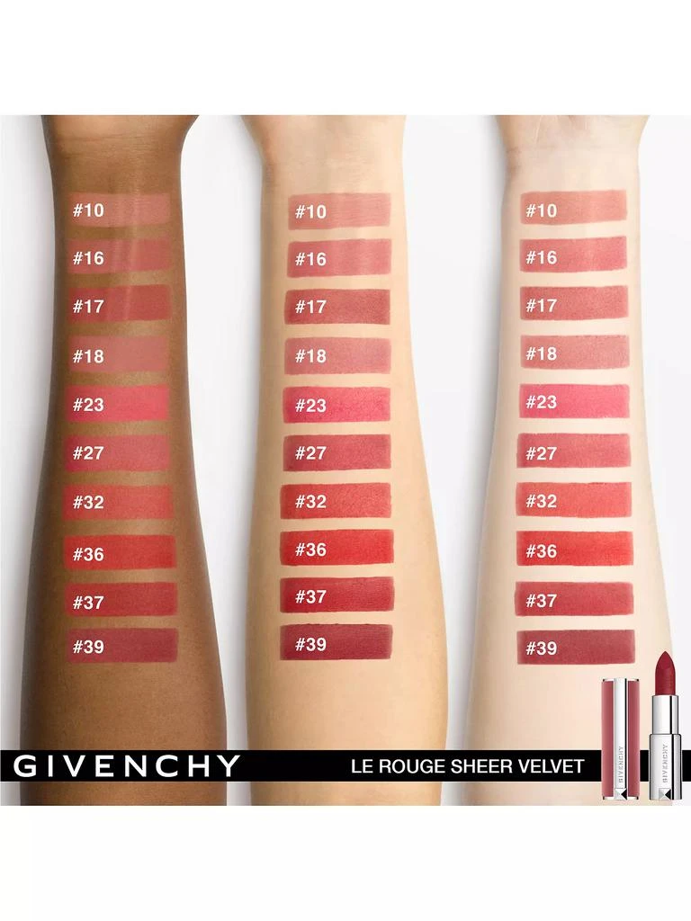 商品Givenchy|Le Rouge Sheer Velvet Lipstick,价格¥331,第2张图片详细描述