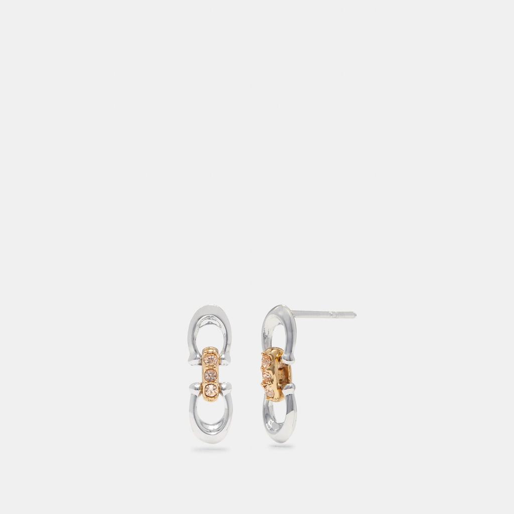 Coach Outlet Linked Signature Stud Earrings商品第1张图片规格展示