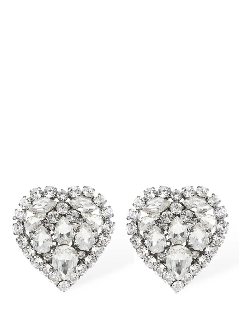 商品Alessandra Rich|Crystal Heart Earrings,价格¥1224,第1张图片