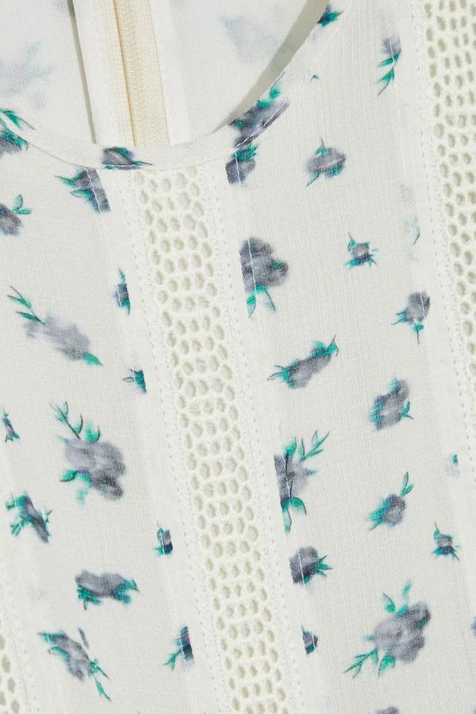 商品Chloé|Crochet-trimmed floral-print silk-georgette top,价格¥2573,第2张图片详细描述