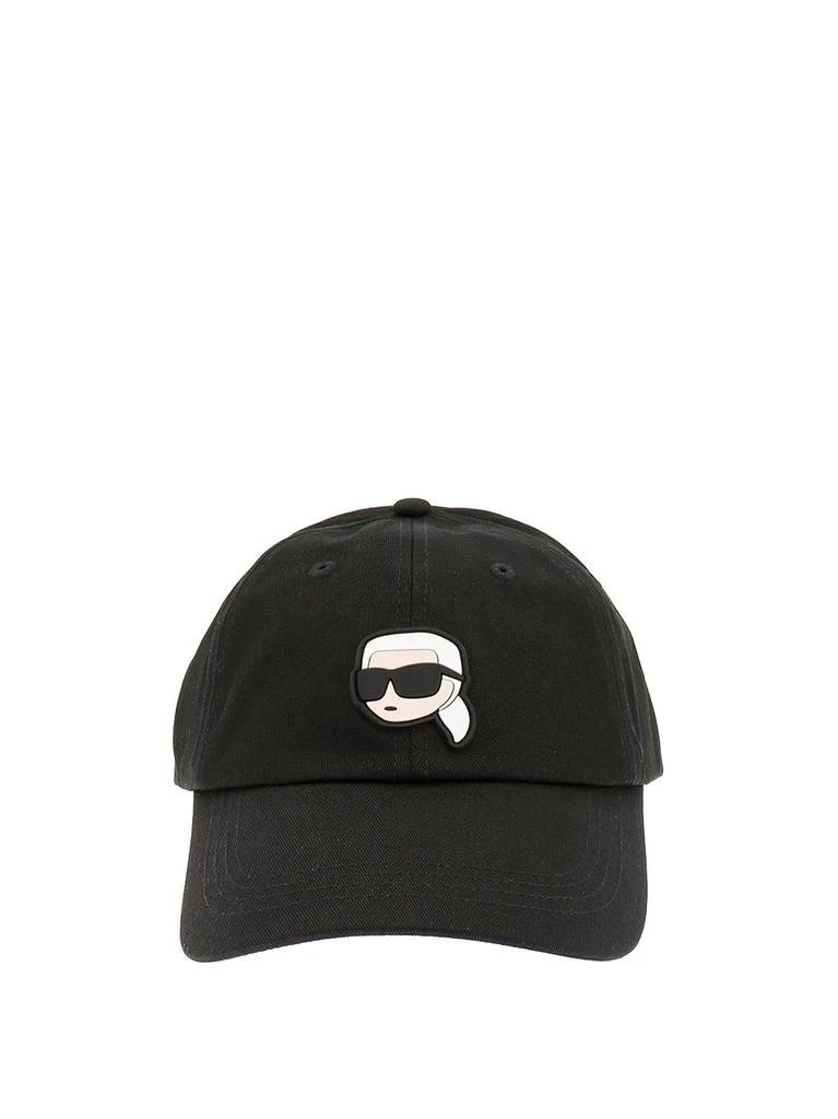 商品Karl Lagerfeld Paris|Karl Lagerfeld K/Ikonik 2.0 Logo Patch Baseball Cap,价格¥477,第1张图片