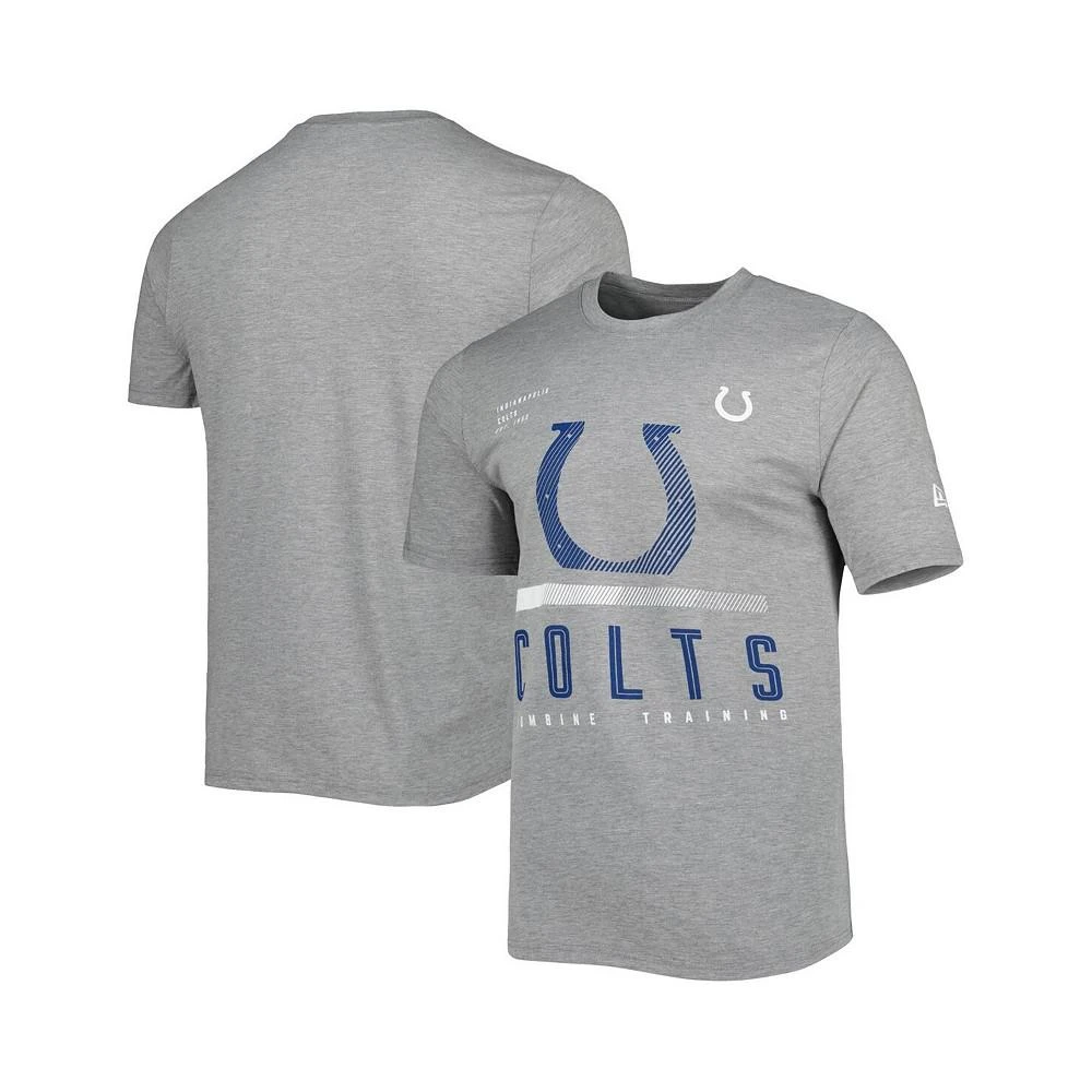 商品New Era|Men's Heathered Gray Indianapolis Colts Combine Authentic Red Zone T-shirt,价格¥211,第1张图片