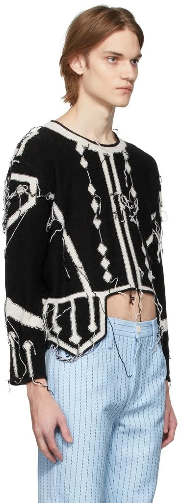 商品Charles Jeffrey Loverboy|Black & White Wool Scots Sweater,价格¥1898,第2张图片详细描述