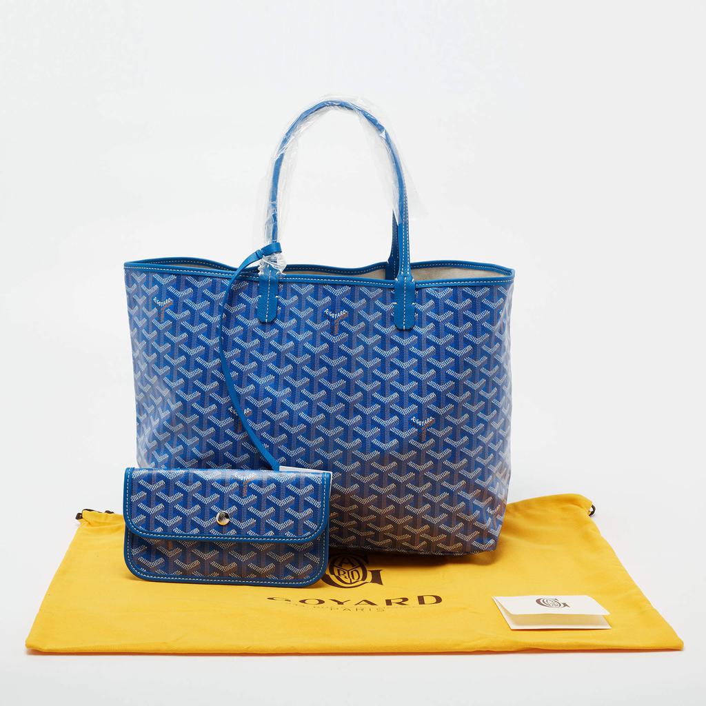 Goyard Blue Goyardine Coated Canvas and Leather Saint Louis PM Tote商品第9张图片规格展示