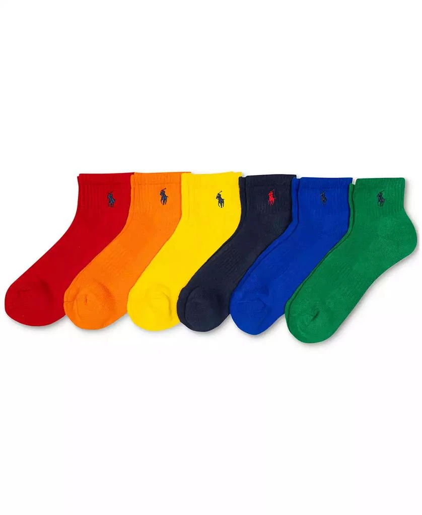 商品Ralph Lauren|Men's 6-Pk. Performance Colorful Quarter Socks,价格¥225,第2张图片详细描述