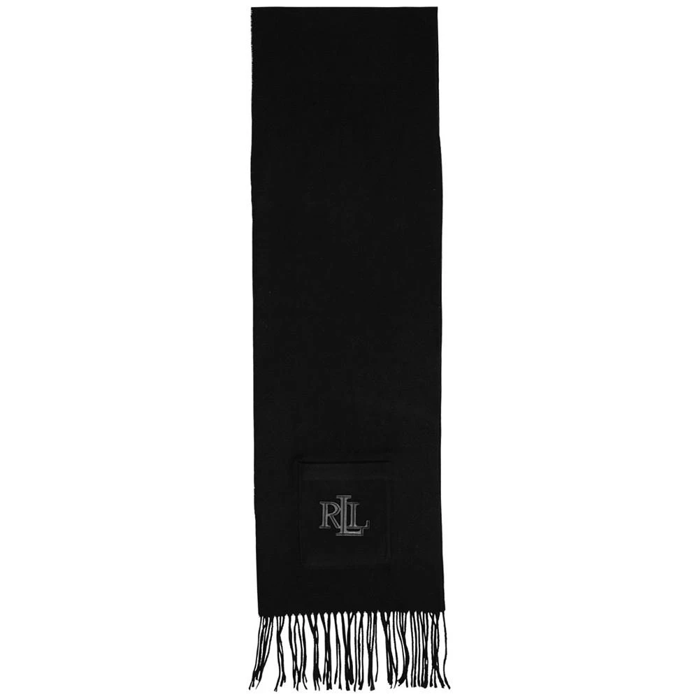 商品Ralph Lauren|Women's Bold Logo Pocket Scarf with Fringe,价格¥610,第2张图片详细描述