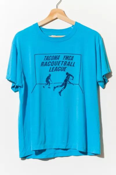 Vintage 1980s Distressed Racquetball Club Graphic T-Shirt商品第1张图片规格展示