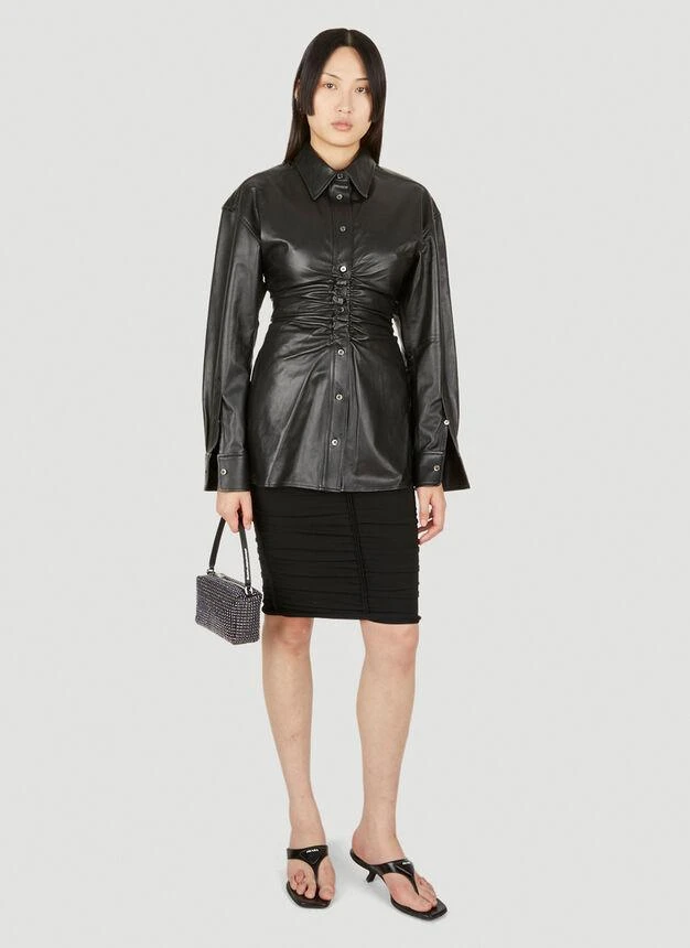 商品Alexander Wang|Ruched Waist Shirt in Black,价格¥2606,第2张图片详细描述