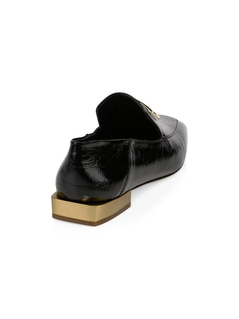 商品Salvatore Ferragamo|Lana Square-Toe Leather Loafers,价格¥2832,第2张图片详细描述