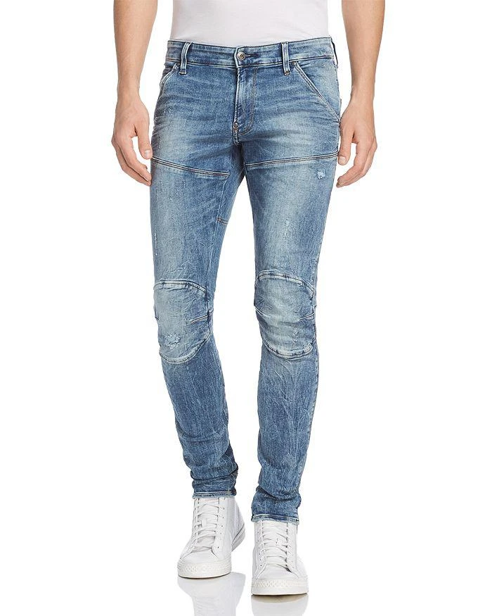 商品G-Star|5620 3D Super Slim Fit Jeans in Light Vintage Aged Destroyed,价格¥556,第1张图片
