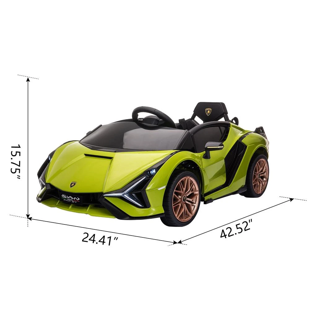 商品Streamdale Furniture|Streamdale 12V Electric Powered Kids Ride on Car Toy - green,价格¥3229,第4张图片详细描述