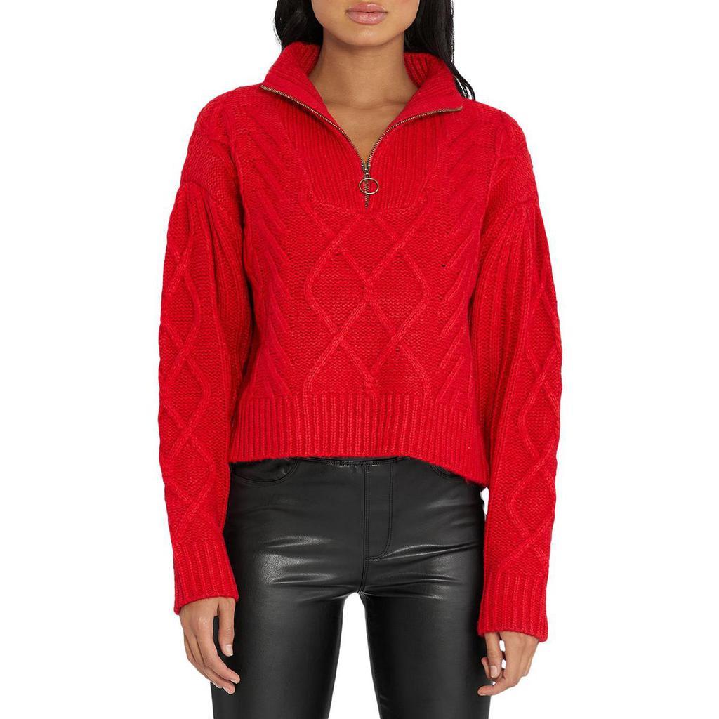 商品Sanctuary|Sanctuary Womens Cable Knit Zip Up Pullover Sweater,价格¥306,第1张图片