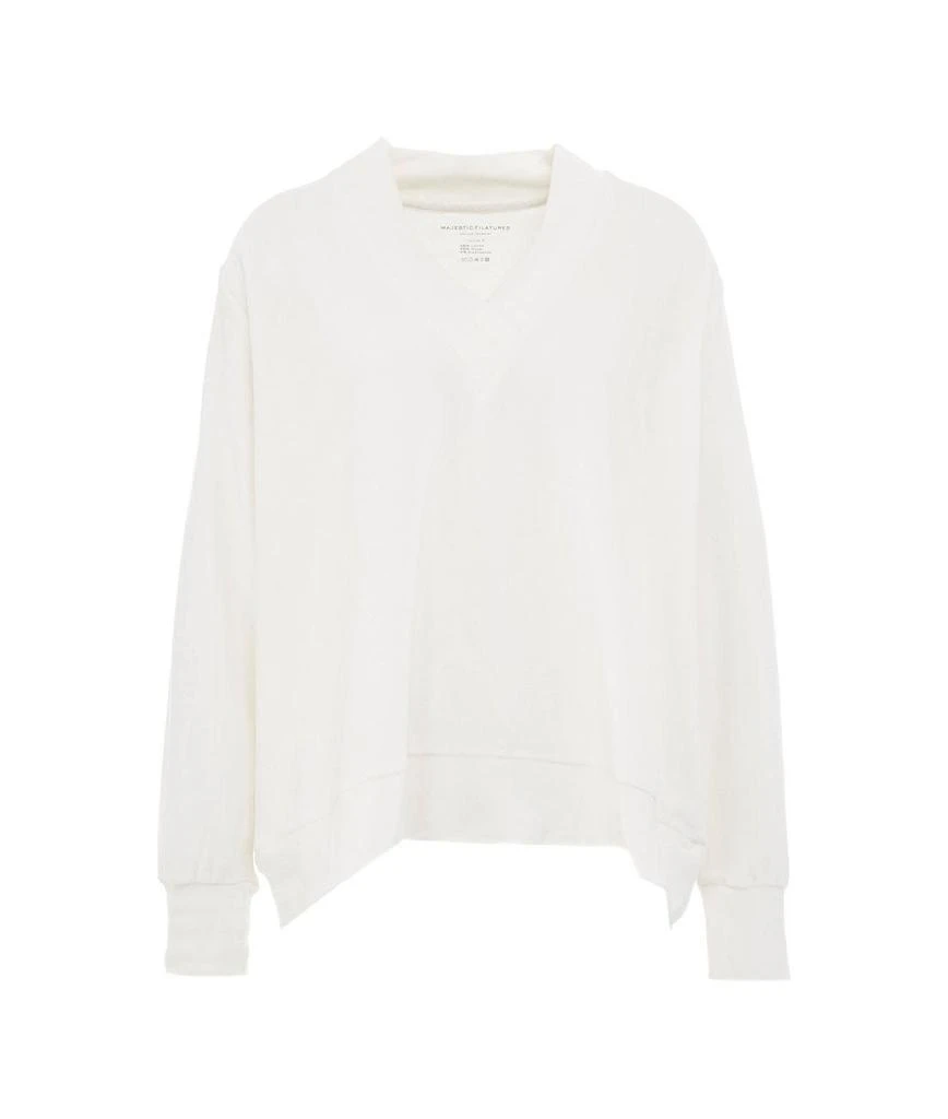 商品MAJESTIC FILATURES|Majestic Filatures Womens White Other Materials Sweater,价格¥2166,第1张图片