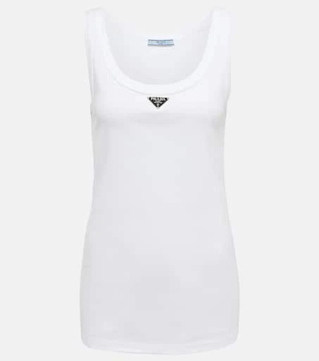 商品Prada|Logo cotton tank top,价格¥7160,第1张图片