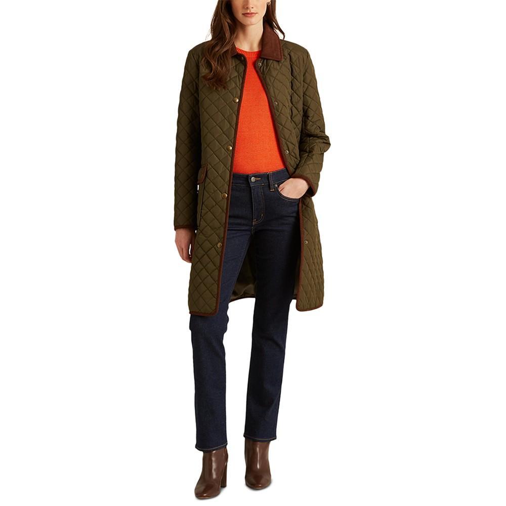 商品Ralph Lauren|Women's Corduroy-Trim Quilted Coat,价格¥1076,第6张图片详细描述