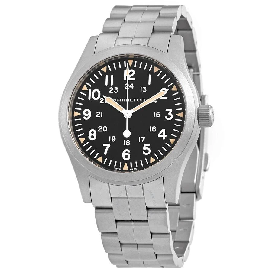 商品Hamilton|Khaki Field Hand Wind Black Dial Men's Watch H69529133,价格¥4008,第1张图片