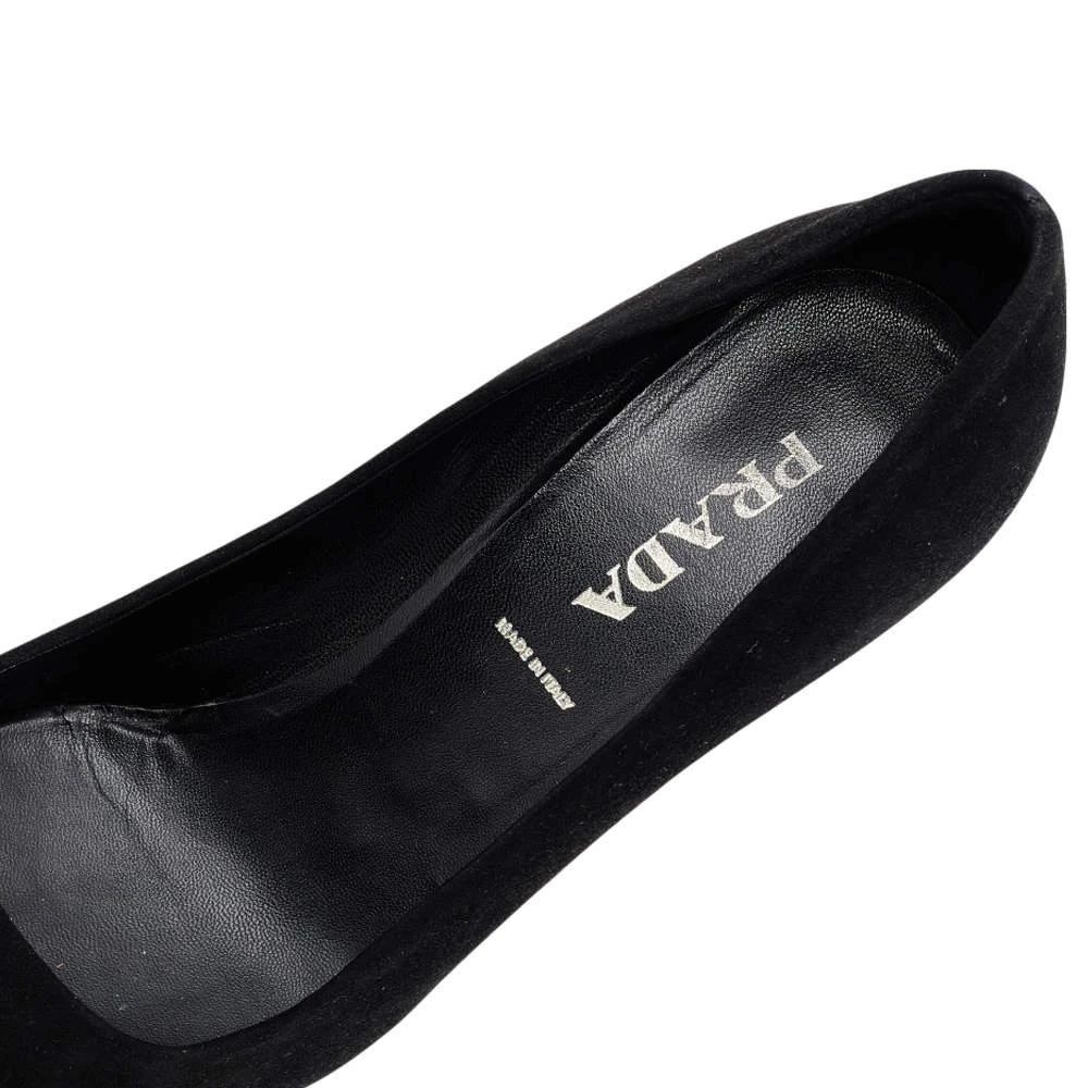 Prada Black Suede Pointed Toe Pumps Size 37.5 商品