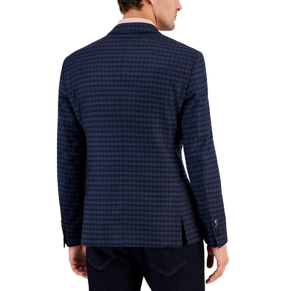 商品Armani Exchange|Men's Slim-Fit Blue Plaid Sport Coat,价格¥1495,第2张图片详细描述