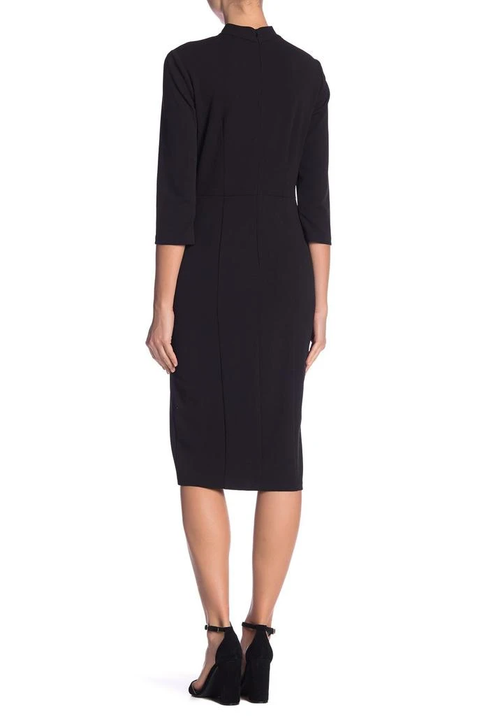 商品Donna Morgan|Donna Morgan Crepe Three-Quarter Sleeve Sheath Dress,价格¥343,第2张图片详细描述