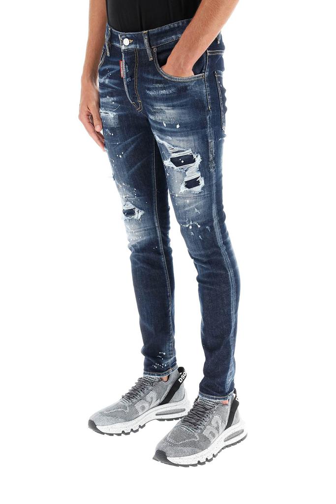 Dsquared2 dark ripped bleach wash cool guy jeans商品第4张图片规格展示