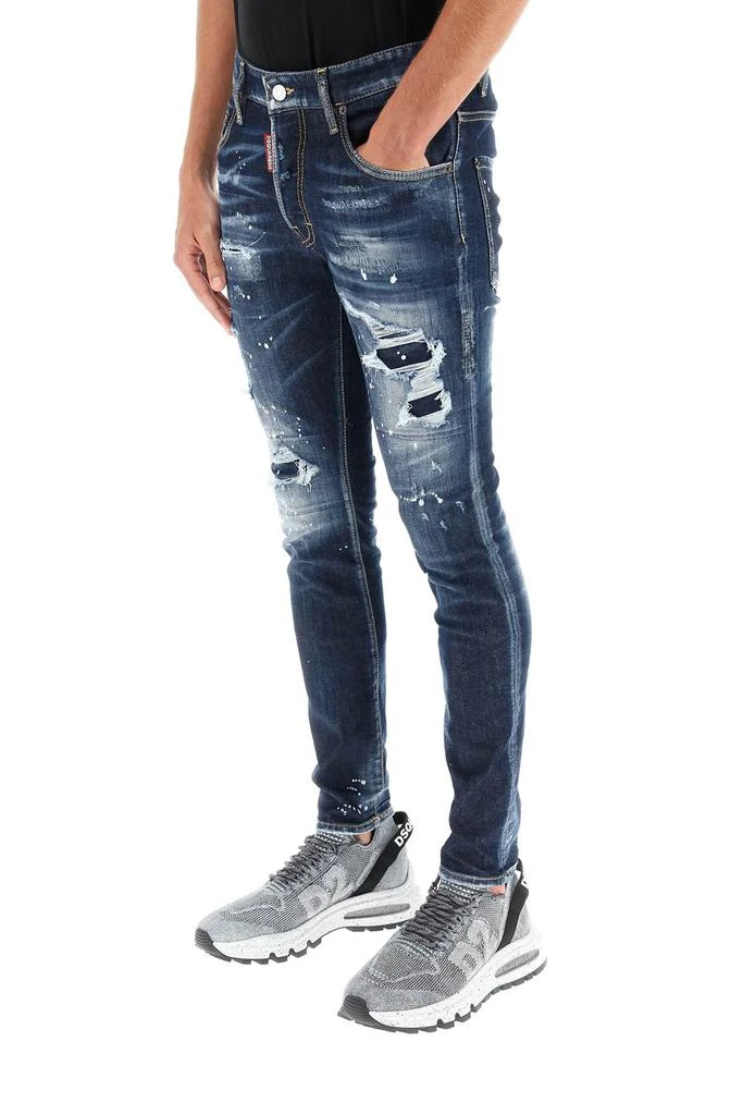 商品DSQUARED2|Dsquared2 dark ripped bleach wash cool guy jeans,价格¥2901,第4张图片详细描述