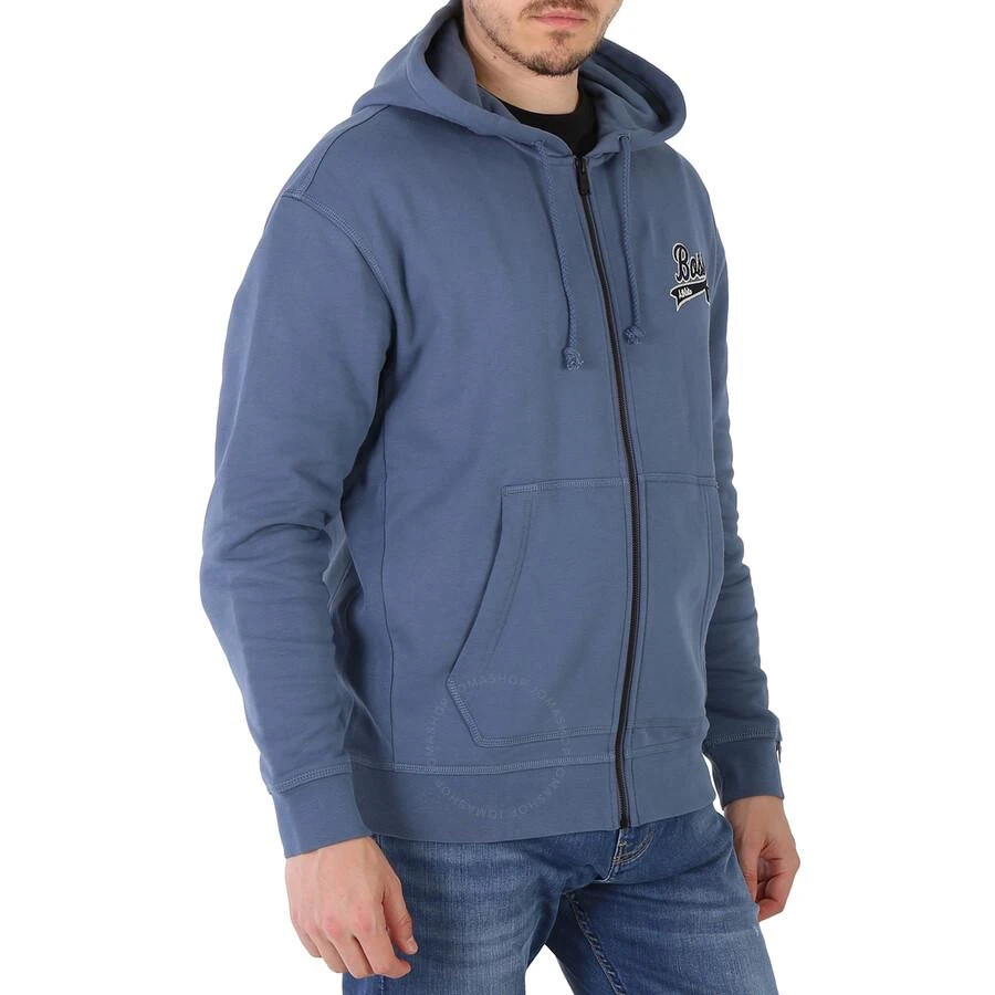 商品Hugo Boss|Bright Blue Exclusive Logo Cotton-Blend Zip-Up Hoodie,价格¥596,第2张图片详细描述