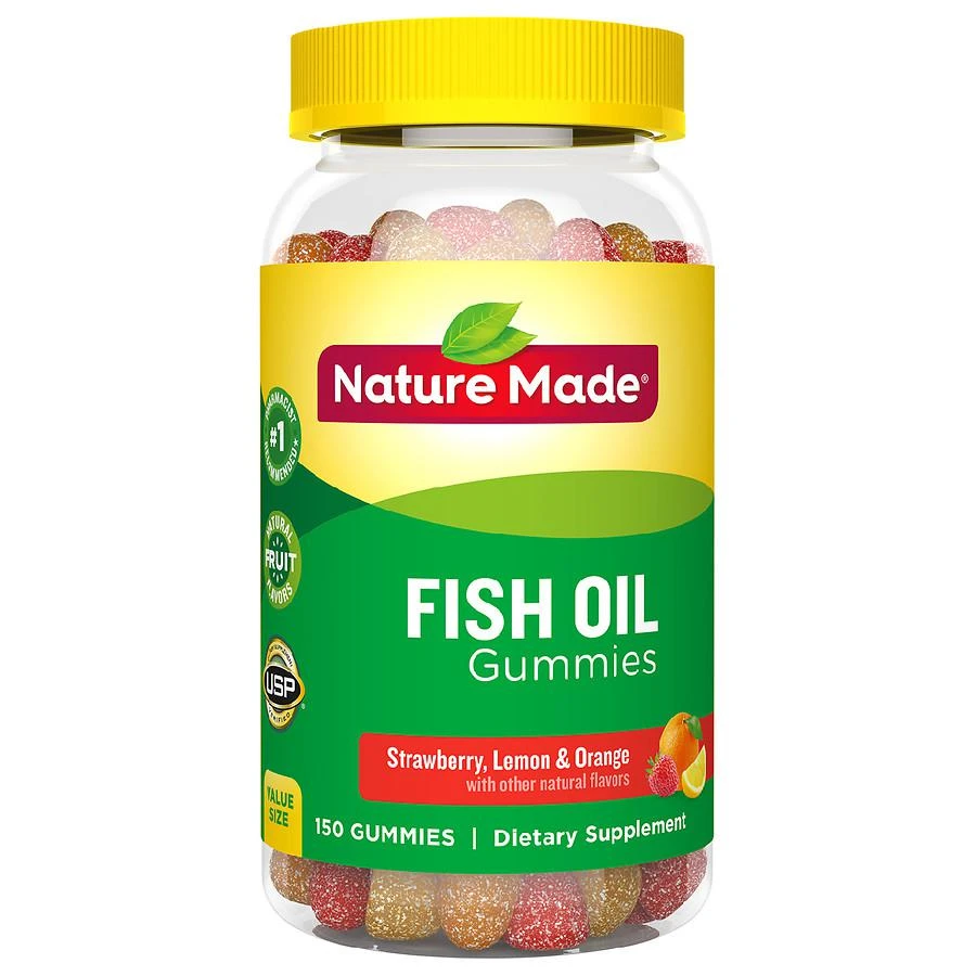 商品Nature Made|成人果味鱼油软糖 (菠萝,香橙,桃子,芒果味),价格¥127,第1张图片
