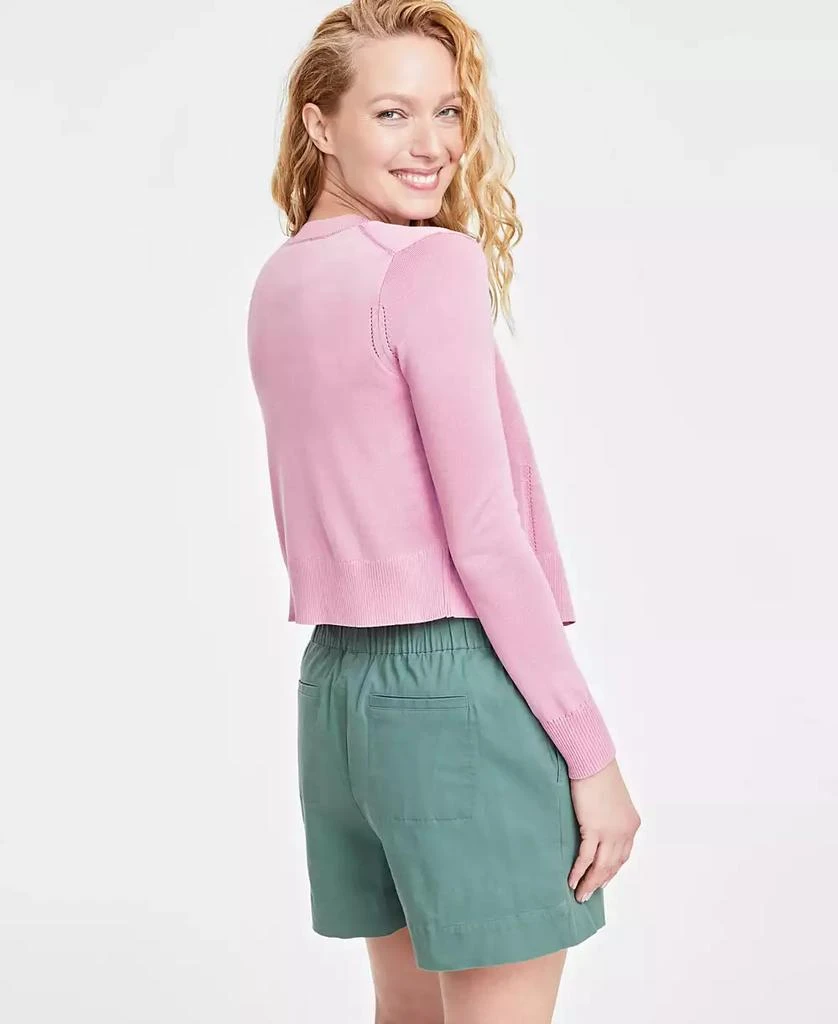 商品On 34th|Women's Solid Crewneck Cardigan, Created for Macy's,价格¥155,第2张图片详细描述