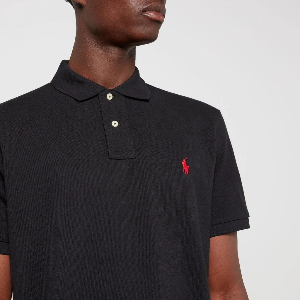 商品Ralph Lauren|Polo Ralph Lauren Men's Custom Slim Fit Mesh Polo Shirt - Polo Black,价格¥964,第4张图片详细描述