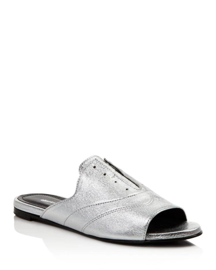 商品Charles David|Charles David Smith Metallic Leather Oxford Slide Sandals ,价格¥983,第1张图片