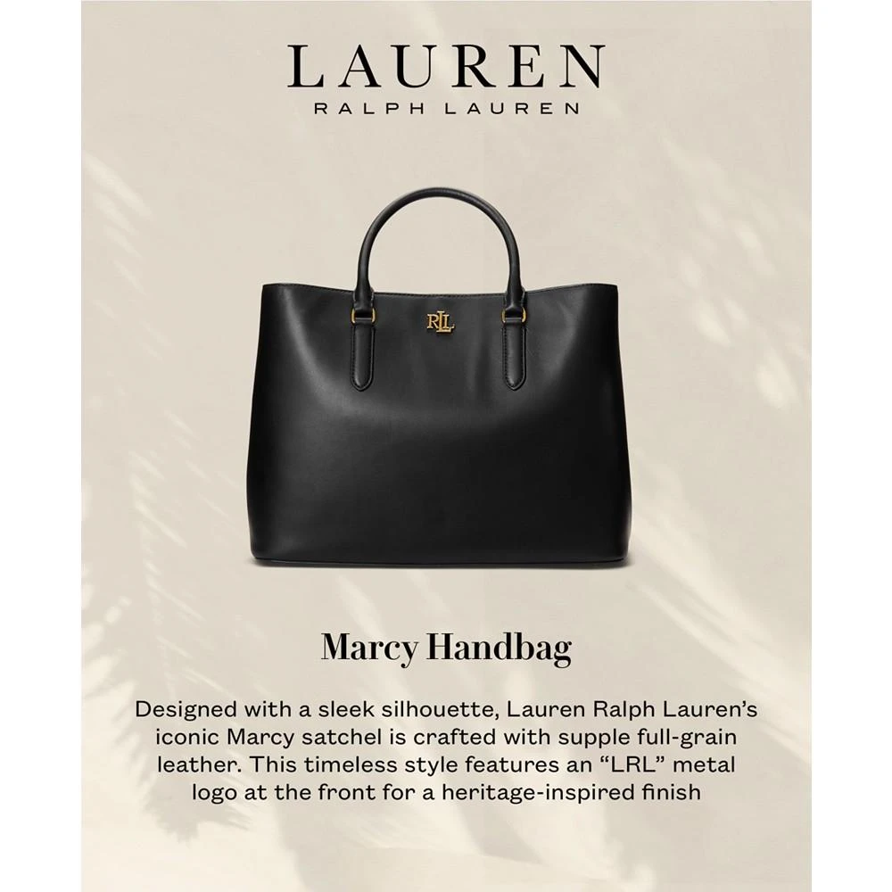 商品Ralph Lauren|Women's Full-Grain Smooth Leather Large Marcy Satchel,价格¥3523,第2张图片详细描述